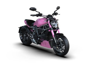 motorcycle isolated on white background. 3d rendering - illustration