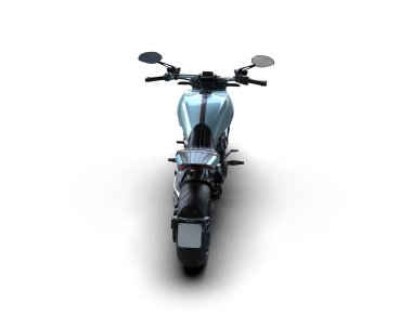 motorcycle isolated on white background. 3d rendering - illustration