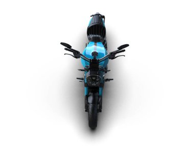 motorcycle isolated on white background. 3d rendering - illustration