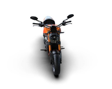 motorcycle isolated on white background. 3d rendering - illustration