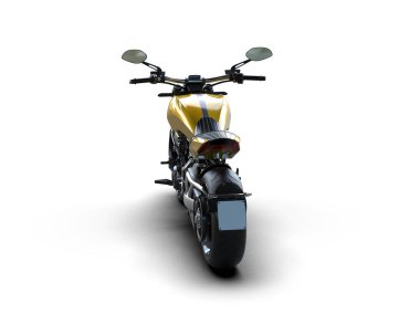 motorcycle isolated on white background. 3d rendering - illustration