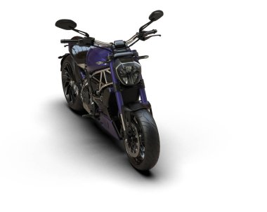 motorcycle isolated on white background. 3d rendering - illustration