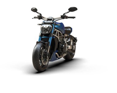 motorcycle isolated on white background. 3d rendering - illustration
