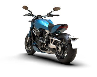 motorcycle isolated on white background. 3d rendering - illustration