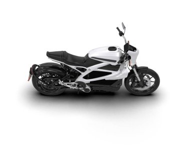 motorcycle isolated on white background. 3d rendering - illustration