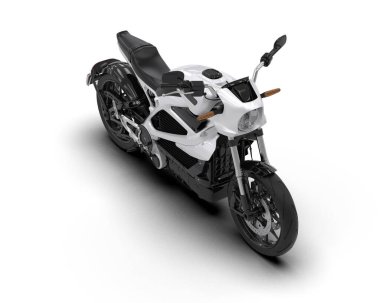 motorcycle isolated on white background. 3d rendering - illustration