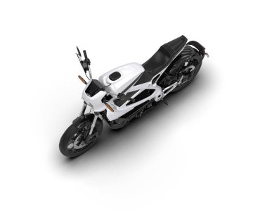 motorcycle isolated on white background. 3d rendering - illustration