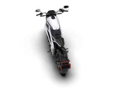 motorcycle isolated on white background. 3d rendering - illustration