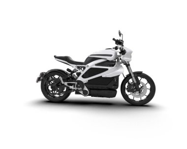 motorcycle isolated on white background. 3d rendering - illustration