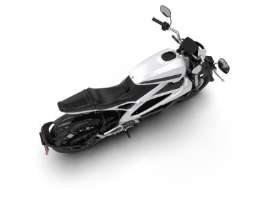 motorcycle isolated on white background. 3d rendering - illustration