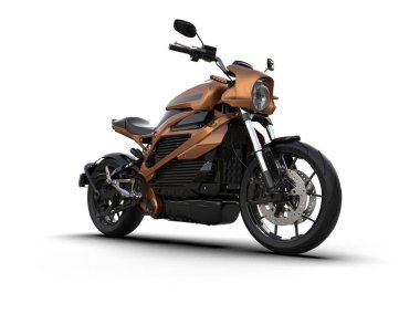 motorcycle isolated on white background. 3d rendering - illustration