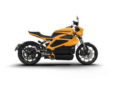 motorcycle isolated on white background. 3d rendering - illustration