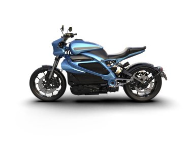 motorcycle isolated on white background. 3d rendering - illustration