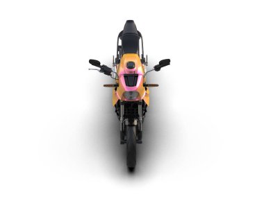 motorcycle isolated on white background. 3d rendering - illustration