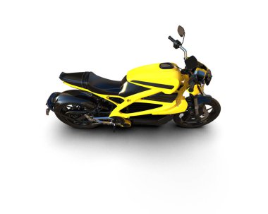 motorcycle isolated on white background. 3d rendering - illustration