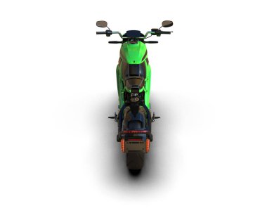 motorcycle isolated on white background. 3d rendering - illustration