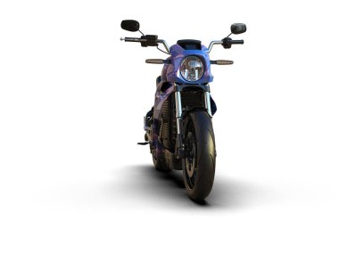 motorcycle isolated on white background. 3d rendering - illustration