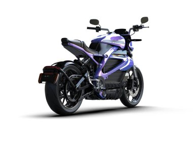 motorcycle isolated on white background. 3d rendering - illustration