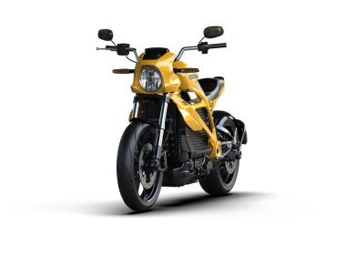 Motosiklet arka planda izole edilmiş. 3d görüntüleme - illüstrasyon