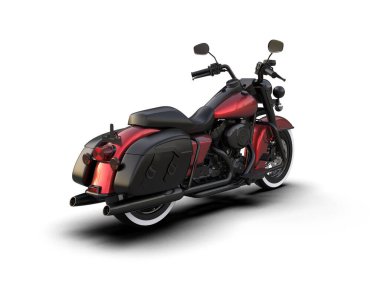 Motosiklet arka planda izole edilmiş. 3d görüntüleme - illüstrasyon