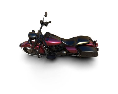 Motosiklet arka planda izole edilmiş. 3d görüntüleme - illüstrasyon