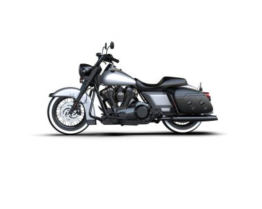 Motosiklet arka planda izole edilmiş. 3d görüntüleme - illüstrasyon