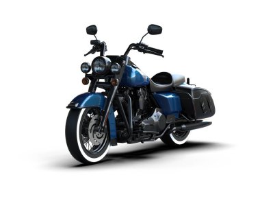 Motosiklet arka planda izole edilmiş. 3d görüntüleme - illüstrasyon