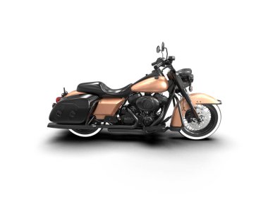 Motosiklet arka planda izole edilmiş. 3d görüntüleme - illüstrasyon