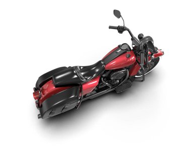 Motosiklet arka planda izole edilmiş. 3d görüntüleme - illüstrasyon