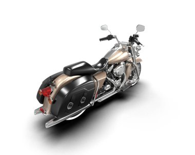 Motosiklet arka planda izole edilmiş. 3d görüntüleme - illüstrasyon