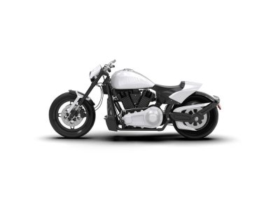 Motosiklet arka planda izole edilmiş. 3d görüntüleme - illüstrasyon