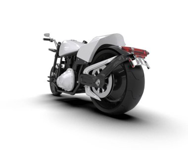 Motosiklet arka planda izole edilmiş. 3d görüntüleme - illüstrasyon