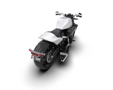 Motosiklet arka planda izole edilmiş. 3d görüntüleme - illüstrasyon