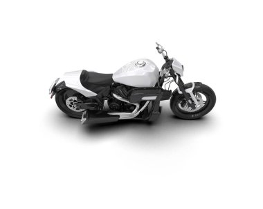 Motosiklet arka planda izole edilmiş. 3d görüntüleme - illüstrasyon