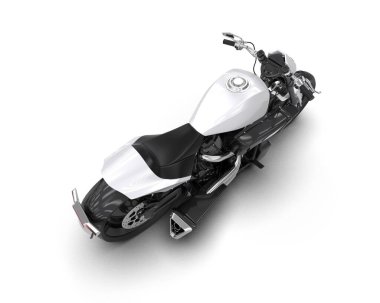 Motosiklet arka planda izole edilmiş. 3d görüntüleme - illüstrasyon