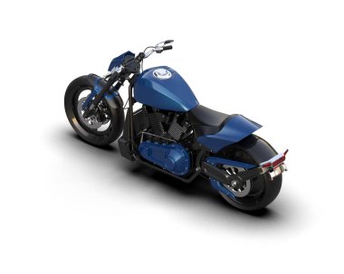 Motosiklet arka planda izole edilmiş. 3d görüntüleme - illüstrasyon