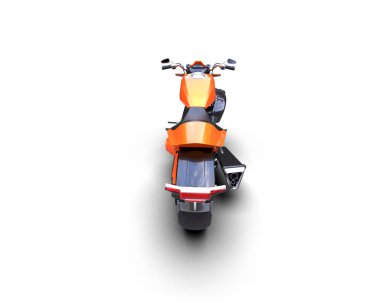 Motosiklet arka planda izole edilmiş. 3d görüntüleme - illüstrasyon