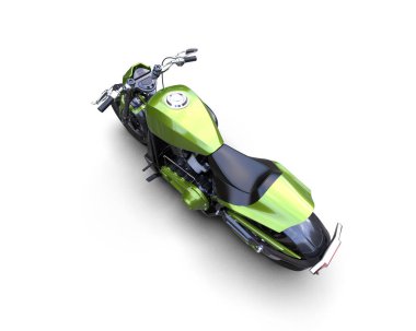 Motosiklet arka planda izole edilmiş. 3d görüntüleme - illüstrasyon