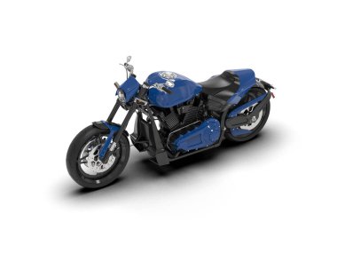 Motosiklet arka planda izole edilmiş. 3d görüntüleme - illüstrasyon