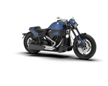 Motosiklet arka planda izole edilmiş. 3d görüntüleme - illüstrasyon