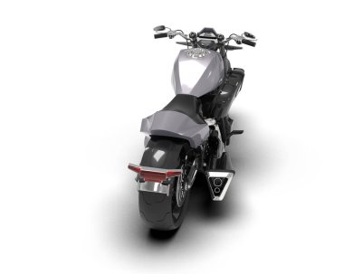 Motosiklet arka planda izole edilmiş. 3d görüntüleme - illüstrasyon