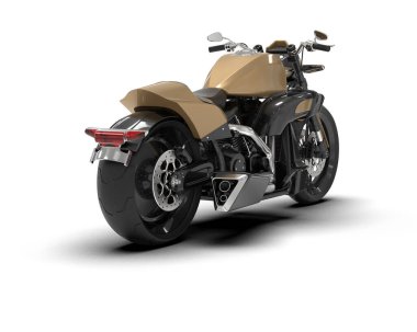 Motosiklet arka planda izole edilmiş. 3d görüntüleme - illüstrasyon