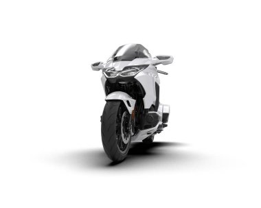 Motosiklet arka planda izole edilmiş. 3d görüntüleme - illüstrasyon