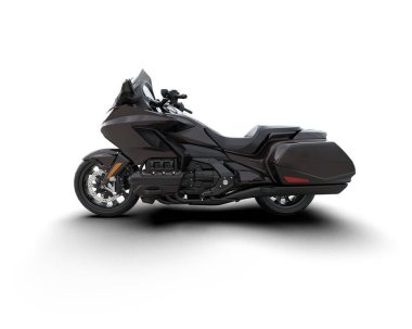 Motosiklet arka planda izole edilmiş. 3d görüntüleme - illüstrasyon