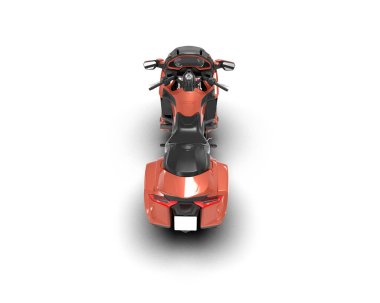 Motosiklet arka planda izole edilmiş. 3d görüntüleme - illüstrasyon
