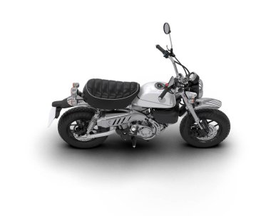 Motosiklet arka planda izole edilmiş. 3d görüntüleme - illüstrasyon