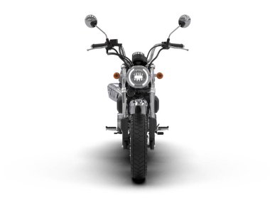 Motosiklet arka planda izole edilmiş. 3d görüntüleme - illüstrasyon