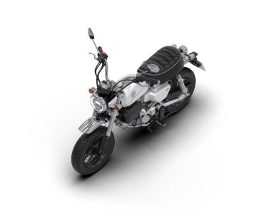 Motosiklet arka planda izole edilmiş. 3d görüntüleme - illüstrasyon