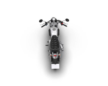 Motosiklet arka planda izole edilmiş. 3d görüntüleme - illüstrasyon