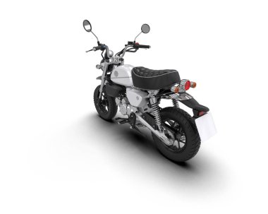 Motosiklet arka planda izole edilmiş. 3d görüntüleme - illüstrasyon